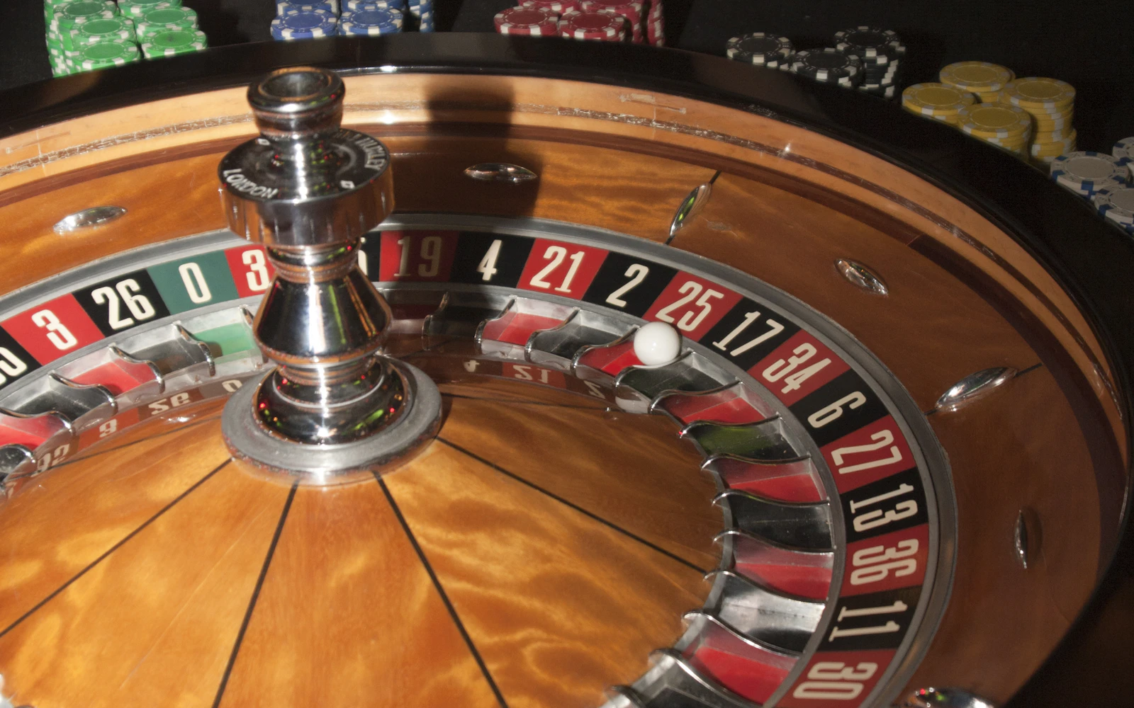 Roulette wheel in a real casino